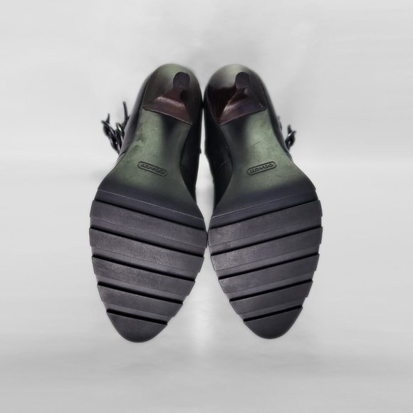 Coach Thelma Stiletto Black Mid-Calf Leather Boot Sz 10 - Picture 10 of 14